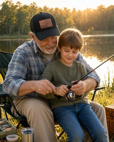 Image of Grandpa Hat, Grandpa Gifts for Fathers Day Birthday, Adjustable Grandfather Trucker Hat for Men