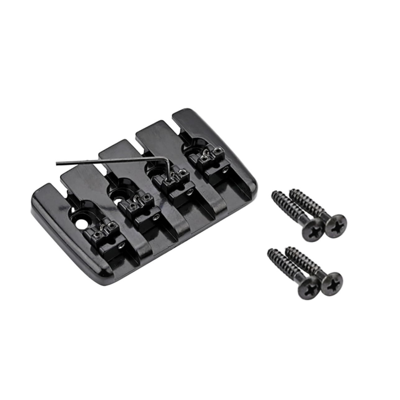 ULDIGI Bass Guitar Tremolo Bridge Set Replacement Bass Bridge Saddle Easy Tone Adjustment