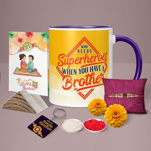 Image of Raksha Bandhan Gifts Printed Mug with Keychain Best Rakhi Combo Gift for Brother & Sister Rakshabandhan Return Gifts for Sister White 350ml Coffee Mug(Pack of 5)(Combo Set)(RMCKRCG208)
