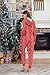 Ekouaer Christmas Onesie Fleece Long Sleeve Hooded One Piece Pajamas for Women Zipper Pjs with Pocket S-XXL