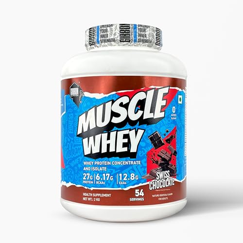 Image of Gibbon Muscle Whey | Pro Series Formula | Nutraceutical with no Amino Spiking | 60 Servings (2Kg, Swiss Chocolate)