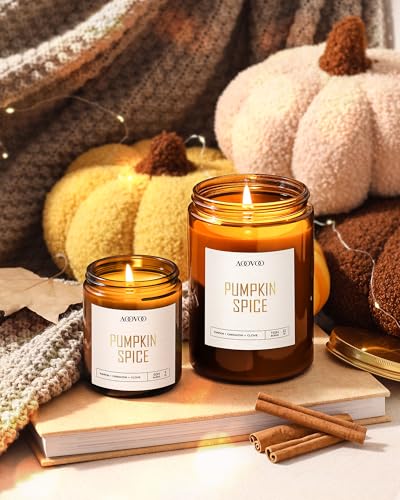 Image of AOOVOO Pumpkin Spice Candles - 22 oz Scented Candles, Aromatherapy Candle, Soy Candle for Home Scented