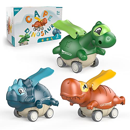 Dinosaur Toys for 1-4 Year Old Boys,Press and Go Toy Cars for Boys,Toddler Toys Age 2-4,Pull Back Vehicles for Kids,Cute Dinosaur Car Toys for Boys Age 1-4,Gifts for 2-4 Year Old Boys Girls,3 Pack