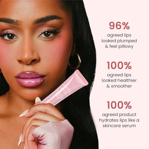 Image of FeiCuiYun 2Pcs Lip Tinted Glowy Balm Hydrating Tinted Lip Serum Lip Gloss, Ultra-Hydrating Natural Vegan Lip Balm, Sheer-Tinted Shine & Hydration, Soothes & Softens Dry Lips Skincare 01+02