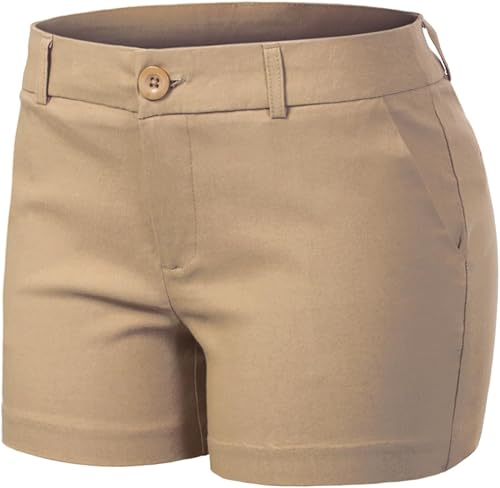 Miniatura 2 de MixMatchy Pantalones cortos casuales con puños y bolsillos para mujer