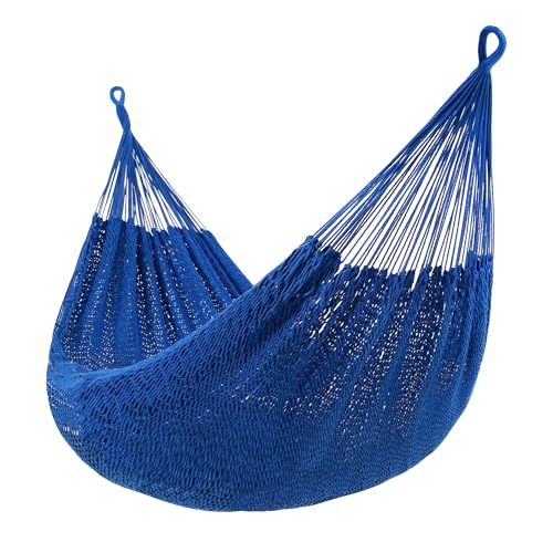 Lazy Daze Mayan Hammock 10.5ft Handwoven, 550-lb Blue