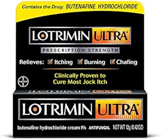 Lotrimin Ultra Antifungal Jock Itch Cream, Prescription Strength Butenafine Hydrochloride 1% Treatment, Clinically Proven to Cure Most Jock Itch, Cream, 0.42 Ounce (12 Grams)