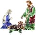 42" Holographic Lighted 3-Piece Christmas Nativity Set Yard Art Decoration