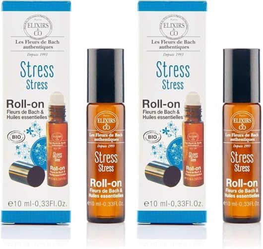 Elixirs & Co - Roll On Huiles Essentielles et Fleurs De Bach Stre...