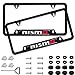 Sparkle-um 2Pcs Newest Custom Personalized 4 Hole Matte Aluminum Alloy Nismo Logo License Plate Frame With Screw Caps Cover Set,Applicable To US Standard Car License Frame,For Nissan Nismo.