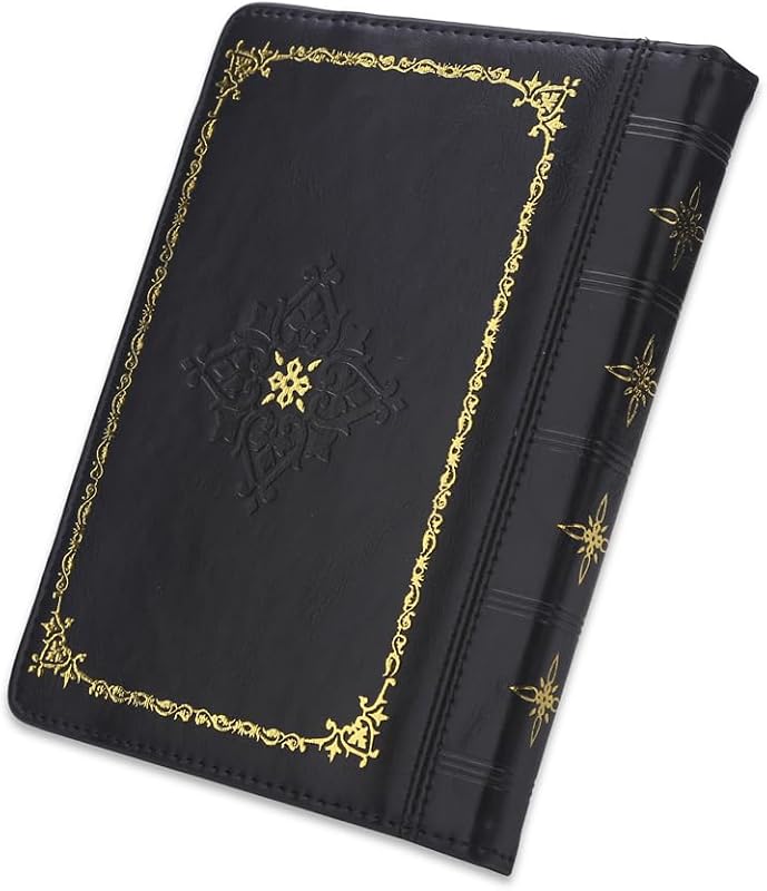 Funda universal estilo libro vintage para lectores electrónicos de 6 pulgadas, funda protectora clásica retro de piel sintética para Kindle Paperwhite/Kobo/Nook/Pocketbook de 6 pulgadas