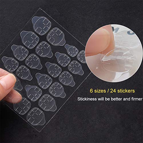 Sahgsa 120PCS Nagelkleber Aufkleber, Doppelseitiges Transparentes False Nail Glue Jelly Gel Tape Adhesive Tabs… – Bild 4