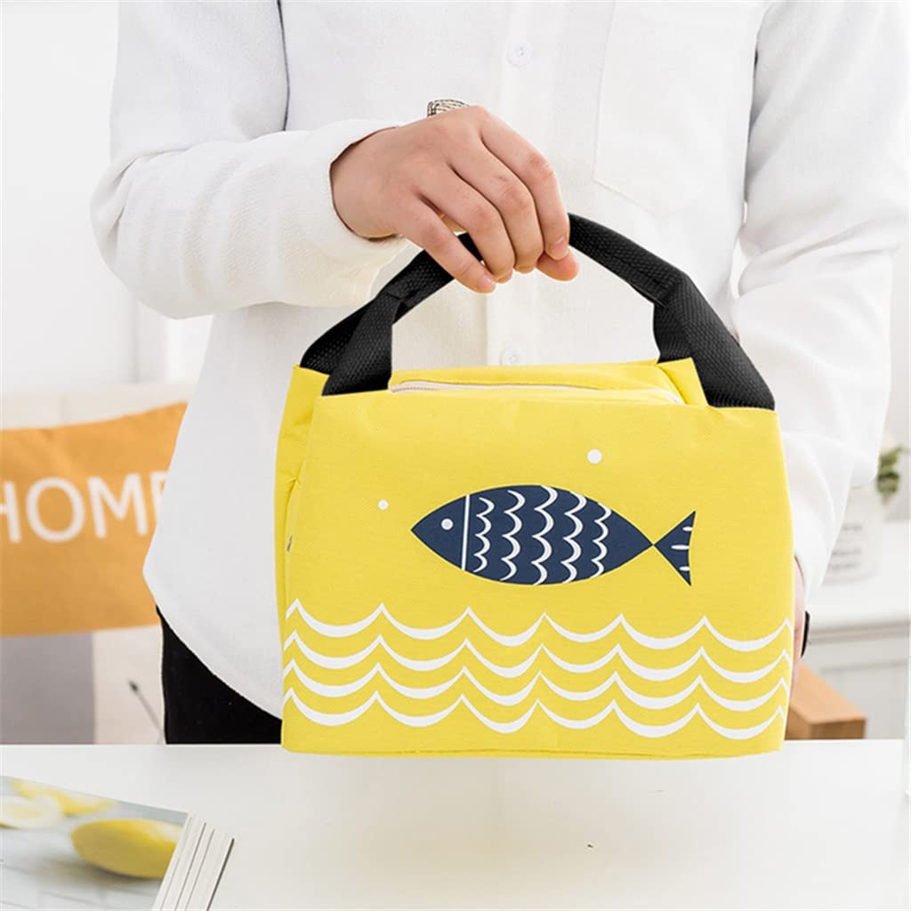 Przenośna torba na lunch Izolowane pudełko Wielokolorowy funkcjonalny wzór Damska torba podróżna do przechowywania Cooler (A, jeden rozmiar) (D jeden rozmiar)