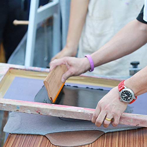 Silk Stencil Screen Printing Squeegee Wood Screen Ink Scraper (6.3 inch (16cm) Water Squeegee - 65 Durometer)