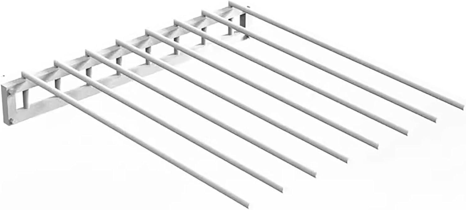 Support lesté pour tapis de yoga blanc : rack de rangement mural en fer résistant