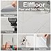 Elffloor Peel and Stick Floor Tile Waterproof Vinyl Flooring Self Adhesive Easy to Install 11.8 in×11.8 in Line Pattern Floor Stickers for Bathroom, Bedroom, Kitchen, 20 Pcs