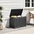 NBYSGO Outdoor Deck Storage Box,Resin Deck Boxes Indoor and outdoor, Waterproof Storage Box Lockable Lid (Black,50 Gallon)