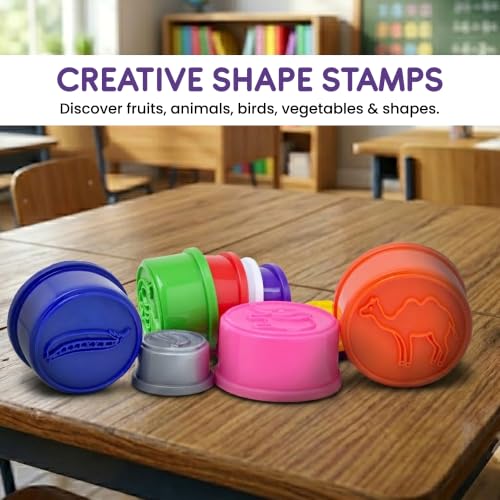 Image of 10-Piece Stacking & Nesting Cups | Montessori Baby Toy with Shapes & Beaker Design, Colorful Educational Toy for Early Learning, Motor Skills, Sorting, Sensory Play & Fun Activities