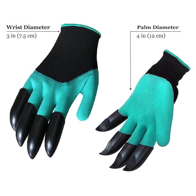 Image of Garden Art Multipurpose Gloves| Cut-Resistant Gloves, Rubber Coated, Comfortable For Wood Working, Construction Work, Electric Welding and Other Activites (With 2 Hand Claws)
