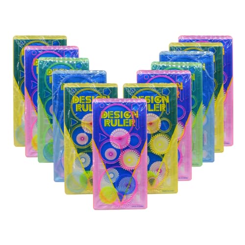 Image of Asera Birthday Return Gifts for Kids Designer Ruler Scale Kids Gift Items Birthday Stationery School Supplies, (Set of 12), Multi Color