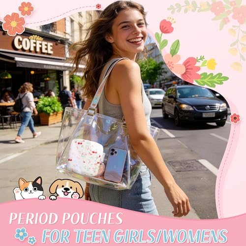 Image of Likesing 5.1'' Sanitary Napkin Storage Bag, Canvas Period Pouches for Teen Girls Women, Period Bag Tampon Holder for Purse Feminine Menstrual Sanitary Pad Pouch(Green H9285)