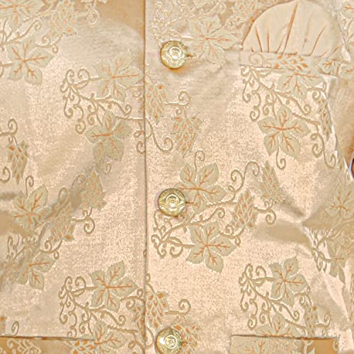 Image of Pro-Ethic Style Developer Kurta Pajama For Kids Boys With Waistcoat | Silk | Floral | Traditional Dress (S-209)