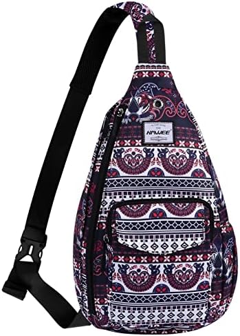Rope Sling Bag for Women Men Casual Cross Body Daypack Backpack Adjustable Strap Water Repellent for Travel/Sport