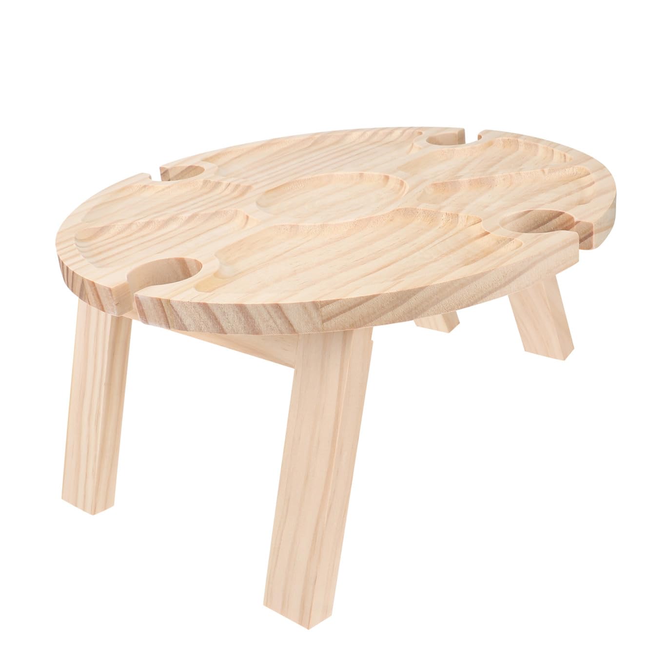 Table pliante en bois kaki pour extérieur Luxshiny