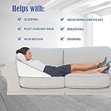 BUY ALL HERE Large Orthopaedic Wedge Pillow for Adults, Acid Reflux, Reduce Snoring Back Neck Leg Pain Heartburn, Maternity Pregnancy Support Quilted/Washable Zip Cover - Image 6
