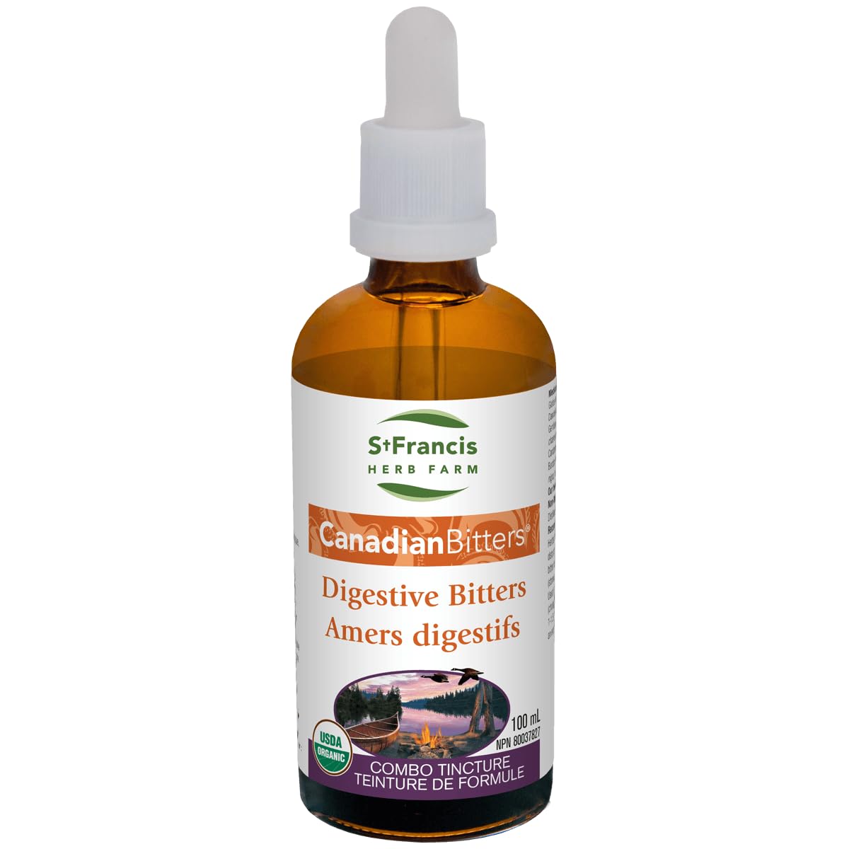 St. Francis Herb Farm - Digestive Bitters 100ml - Herbal Supplements - Organic, Non GMO, Vegan, Gluten Free, Dairy Free