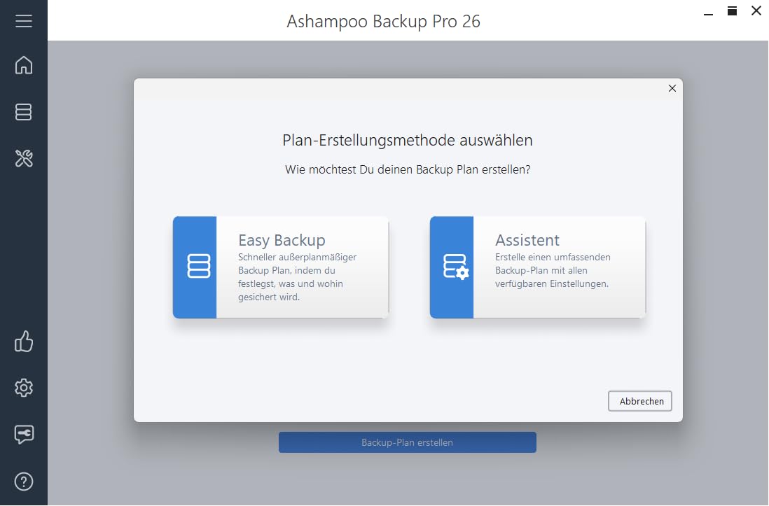 Ashampoo Backup Pro 26 - Backup zur Sicherung und Wiederherstellung von Daten und gesamten Systemen| 1 Gerät | 1 Benutzer | PC Aktivierungscode per Product Key Card