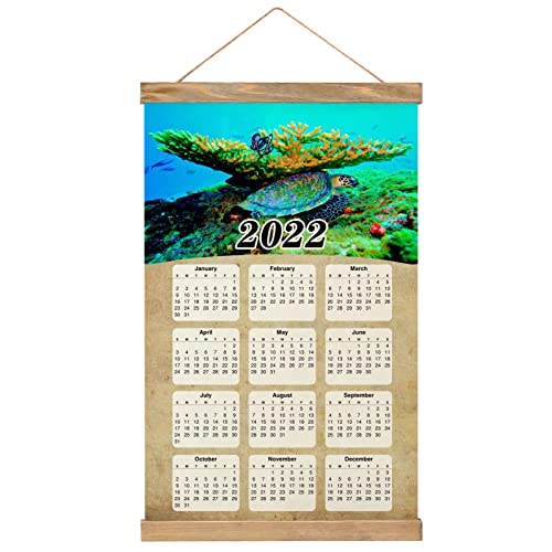 Maldives Imprimer Affiche Murale Posters Ccalendrier 2022 12 Mois Peinture Décorative Suspendus Toile Bois 20,4 'x 13,1' GL-Maldives-3743