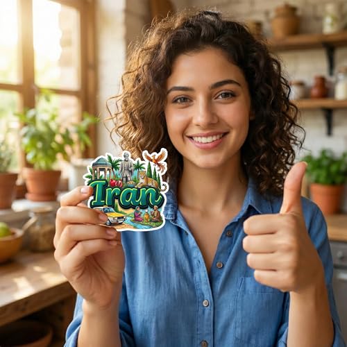 Image of Iran Fridge Magnet - Premium Engineered Wood Souvenir, HD Print, Precision Laser Cut, Glossy Travel Decor, Gift for Home, Office & Travelers