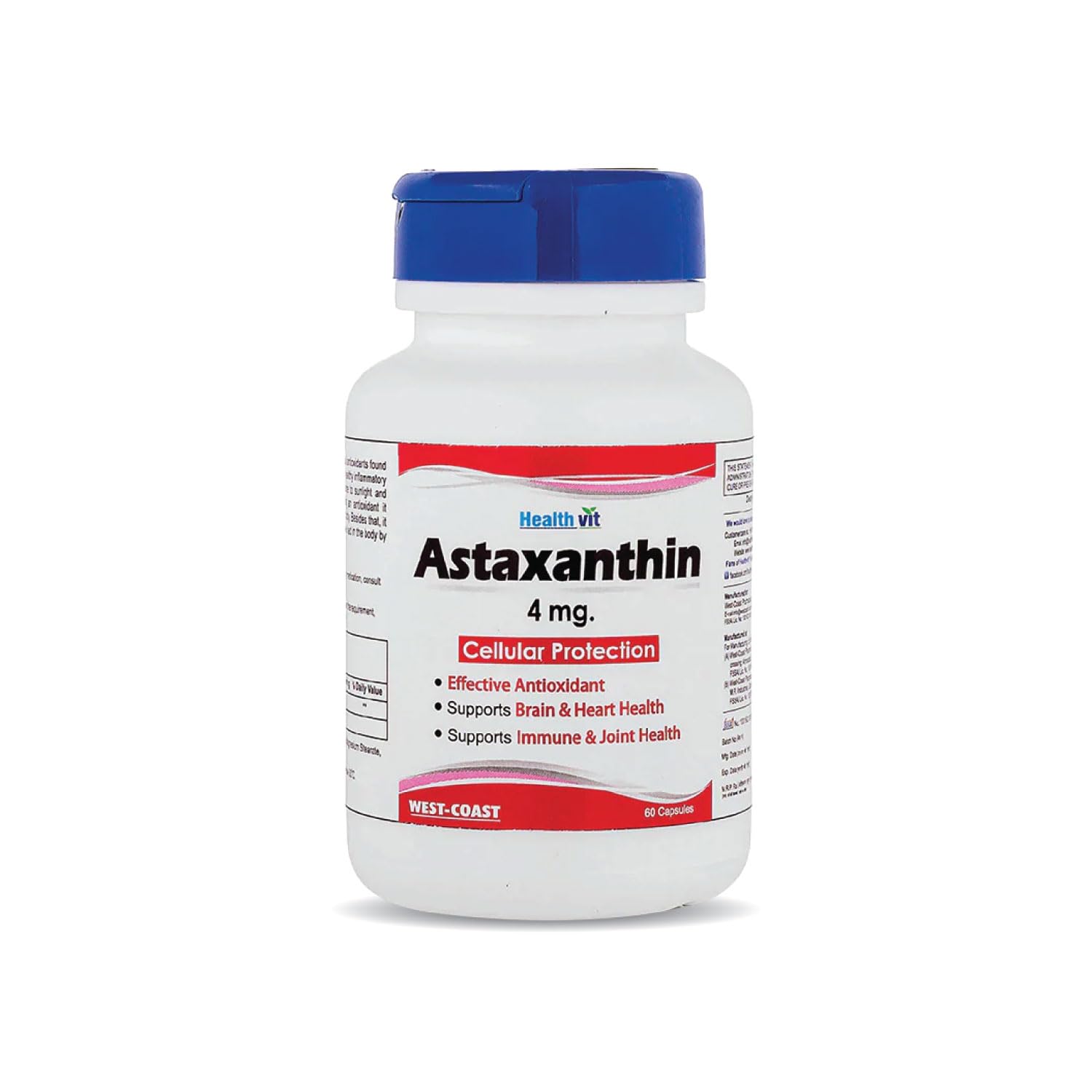 Healthvit Astaxanthin 4 mg 60 Capsules For Cellular Protection (B07FPBWSS8) Amazon Price History, Amazon Price Tracker
