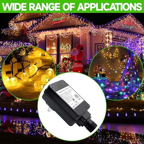 Image of Dirduaid LED Transformer 12V 1.5A LED Controller Class 2 Power Unit, IP44 Low Voltage Transformer US Plug for Christmas Light, String Light (12V18W)