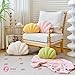 Lfsaaj Pink Seashell Throw Pillows, Shell Shaped Throw Pillows, 13 Inch Soft Home Decorative Pillow Plush Cushion for Bed Couch Living Sofa Room Decor Accent Throw Pillow