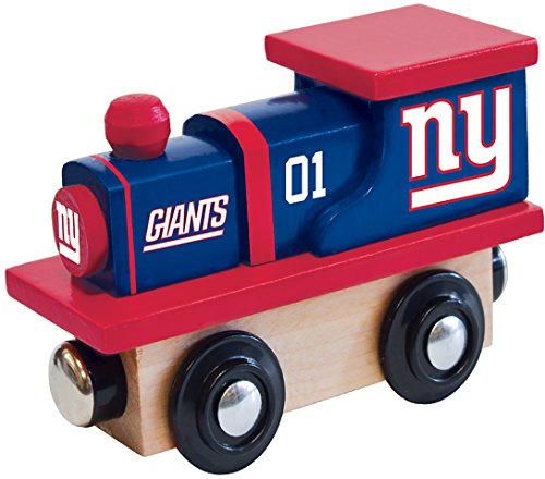 Image of MasterPieces NFL New York Giants Real Wood Toy Train, For Ages 3+