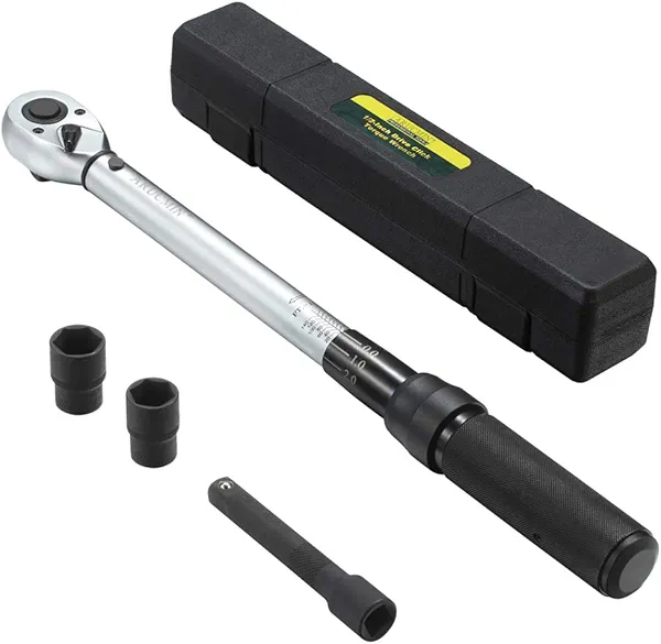 ARUCMIN 1/2-Inch Drive Click Torque Wrench (10-150 ft.-lb./13.6-203.3 Nm) Dual-Direction Adjustable Torque Wrench Set