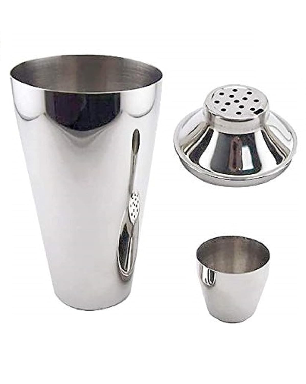 Steelish Stainless Steel Cocktail Shaker with Strainer | Wine Shaker | Mocktail Juices Mixing | Serving Wine | Bar Shaker (500 ml) - Image 3 thumbnail