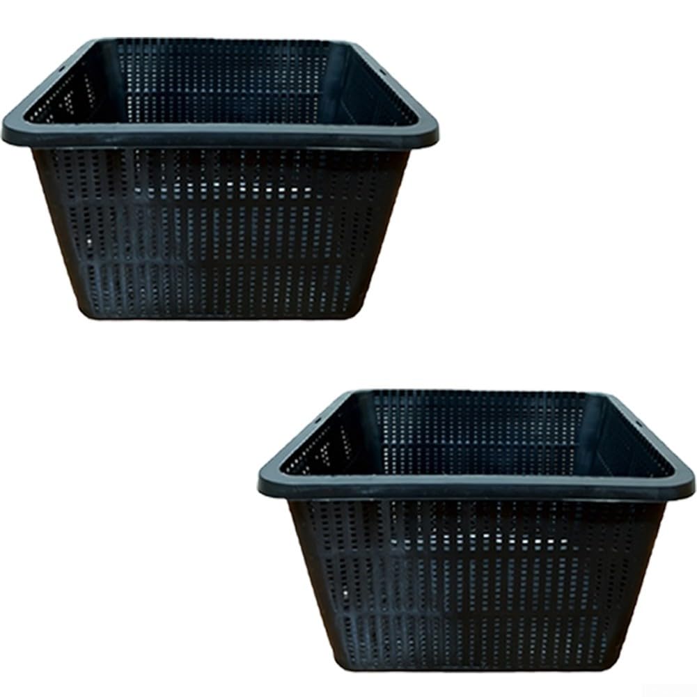 Cestino per piante acquatiche, grande rete idroponica da giardino, 22,822,813,2 cm, cestino per piante acquatiche, laghetti, acquari, verdure, contenitore per la coltivazione di verdure (2 pezzi)