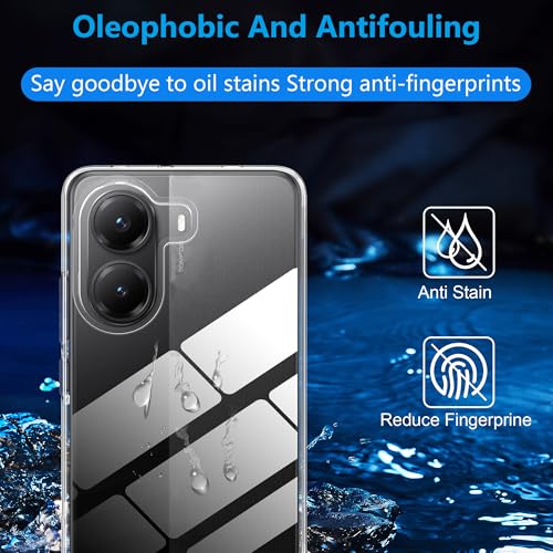 Image of for Xiaomi Poco X7 Pro Screen Protector(2 pack) Tempered Glass flim with case,9H Hardness,Anti-Scratch, Case Friendly, Bubble Free,HD Clear