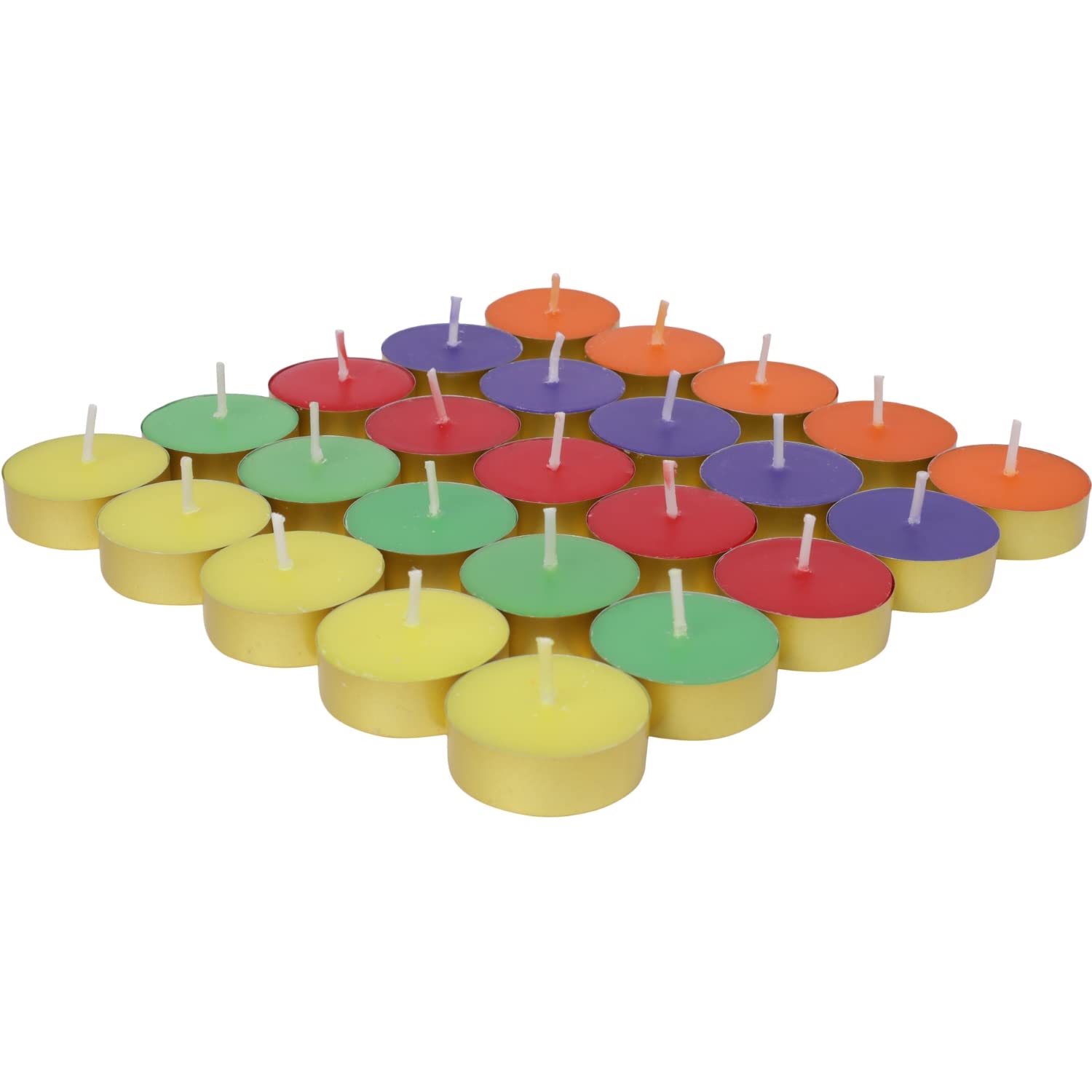 Welburn Veda&Co® Pooja Scented Tealight Candles wih Temple Bells Fragrance | Upto 4 Hours Burning Time| Made with Deepam Oils & Natural Waxes for Home Temple, Offices & Special Occasions Multicolor 2