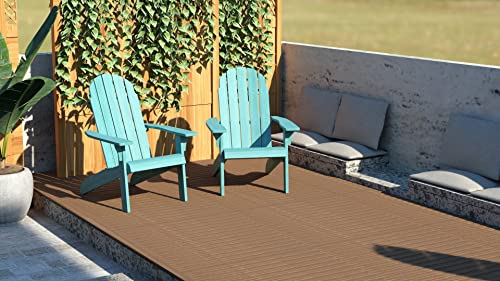 Polyteak Adirondack Chair Set Of 2, Premium Weather Resistant Poly Lumber, Outdoor Patio Furniture, Up To 300 Lb Plastic Adirondack Chairs For Deck And Pool Side, Traditional Element Collection, Blue… #TOP6