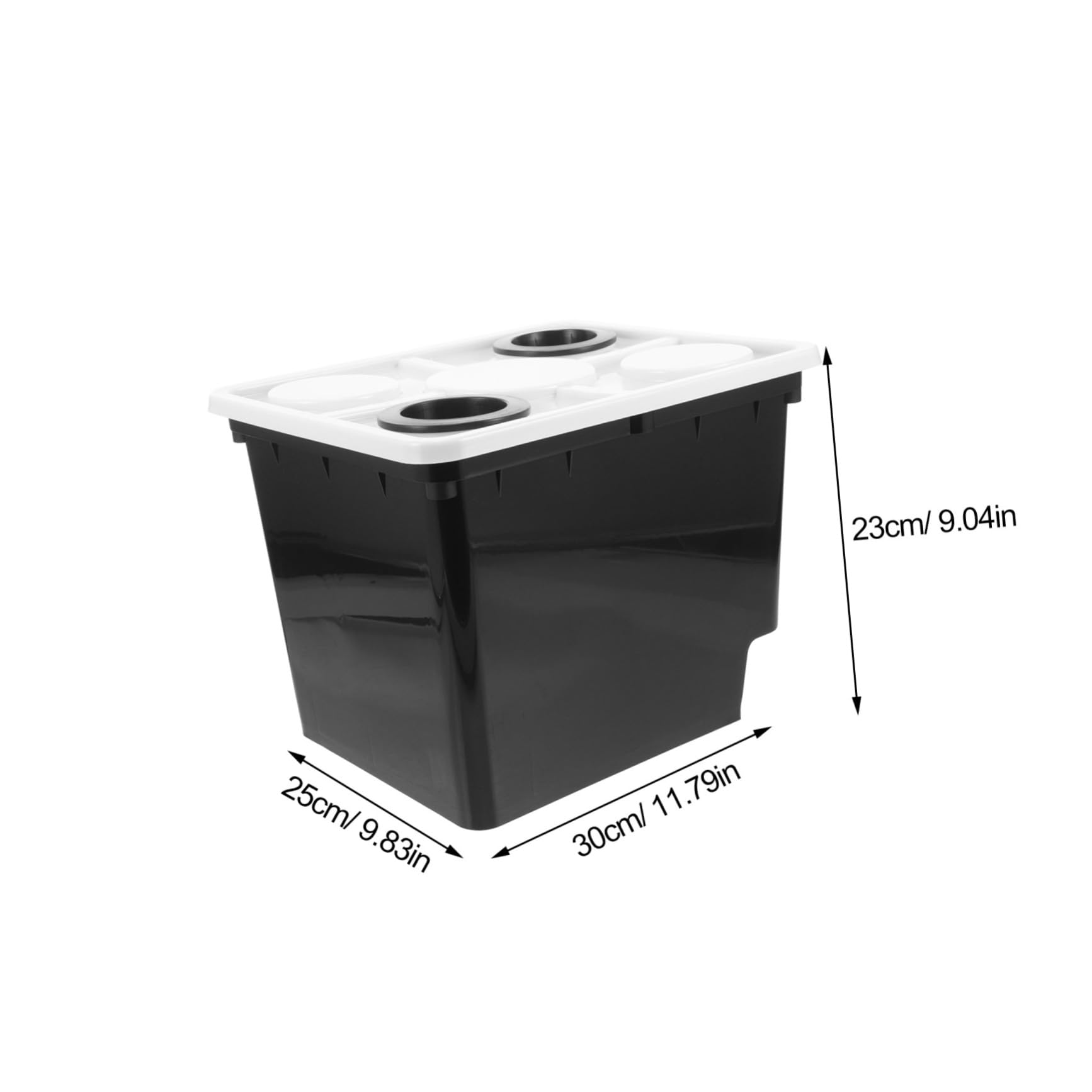 Hydroponischer Anzuchteimer aus Kunststoff Schwarz für Gemüse und Kräuter