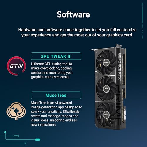 Image of ASUS Prime GeForce RTX 5080 16GB GDDR7 Graphics Card (PCIe 5.0, HDMI /DP 2.1, 2.5-Slot, Axial-tech Fans, Vapor Chamber, Dual BIOS)