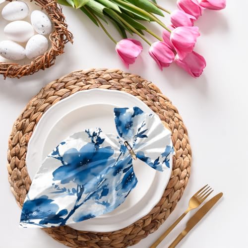 Servilletas de Tela Azul con Estampado, set de 6, 50x50 cm miniatura 4