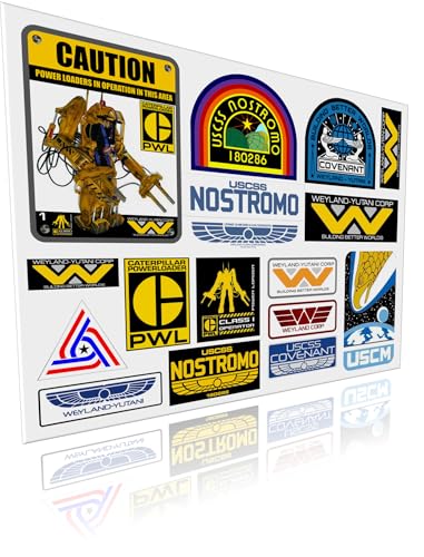 Alien - Weyland-Yutani - Nostromo Sticker Set - 17 Stickers