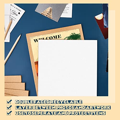 Image of Henoyso 15 Pack 9 x 12 Inch Corrugated Cardboard Sheets Flat Cardboard Sheets Packaging Inserts Flat Square Inserts Squares Separators for Shipping Packing Mailing Crafts(White Single Face)