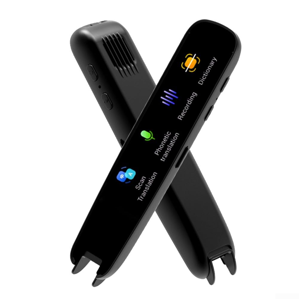 Feegow Scan Reader Pen, 123 Languages Scan Translator Pen, Portable Language Learning Tool, Smart Offline Translation Pen Reading Pen For Dyslexia(black)
