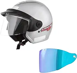 CAPACETE ABERTO PRO TORK LIBERTY 3 SOLID PRATA TAM. 56 VIS. CAMALEÃO